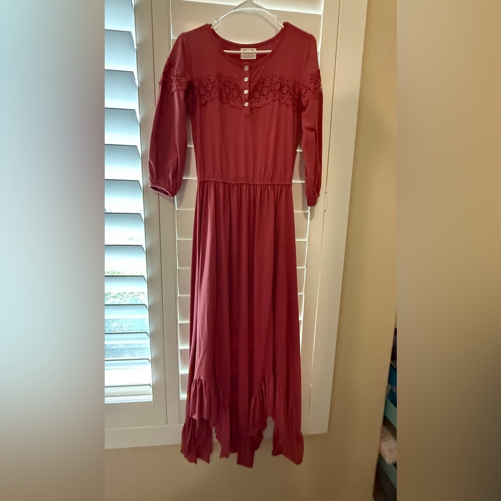 Joyfolie Dusty Rose Maxi Dress in Size S